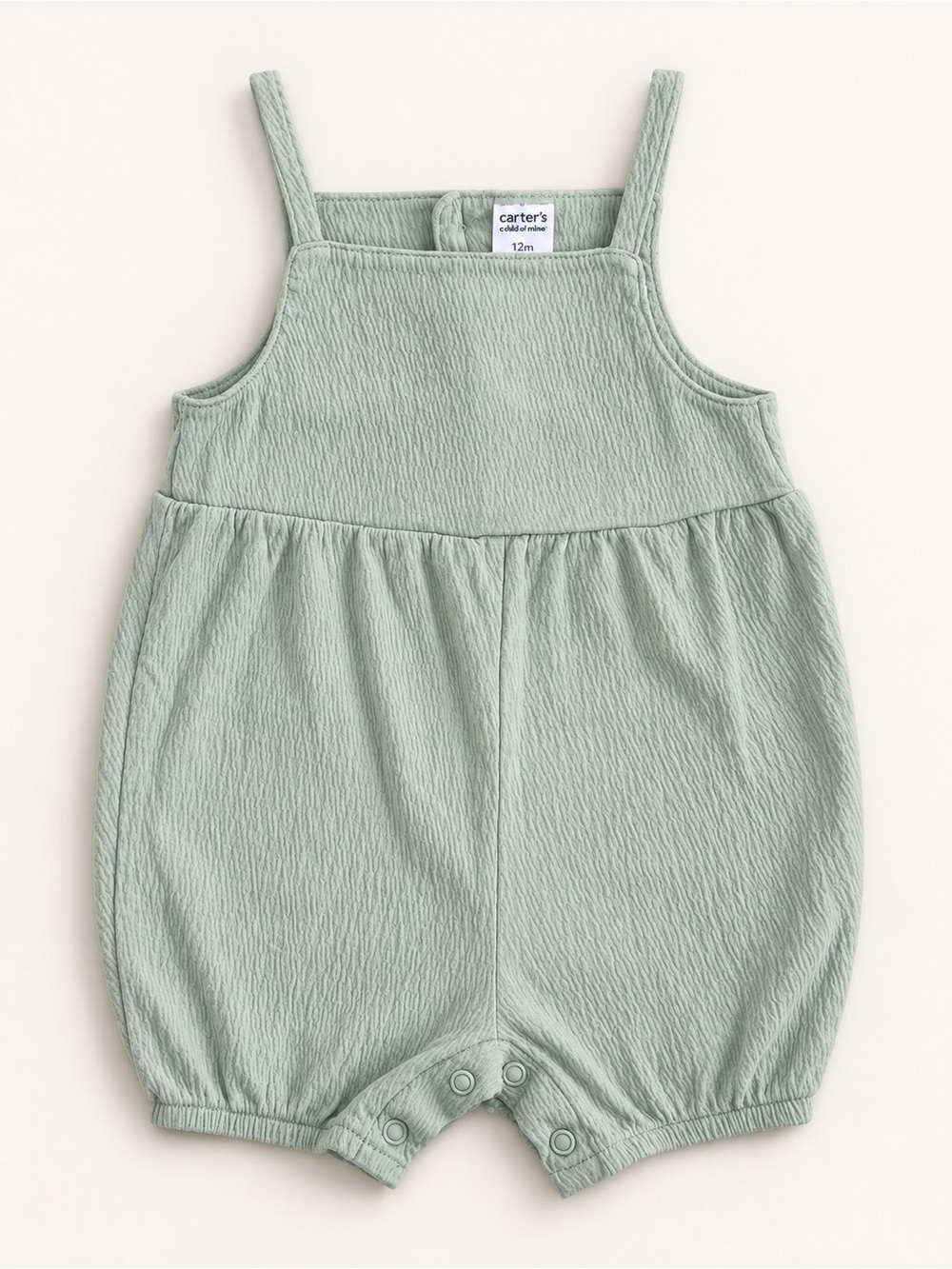 Carter's Light Sage Green Cotton Romper